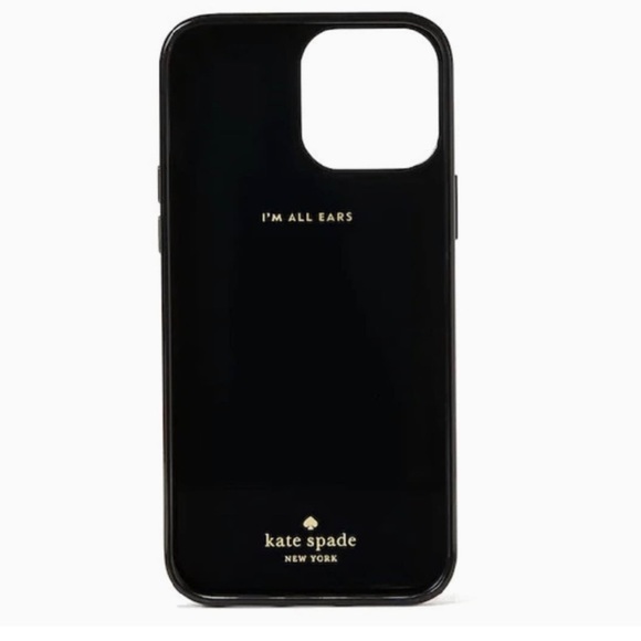 NWT Kate Spade iPhone 13 Pro black leopard glitter Case model number K9451 K9450 - Picture 2 of 6
